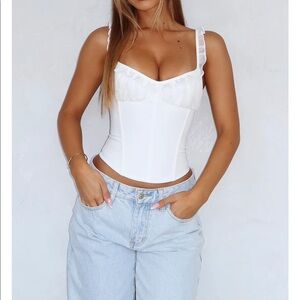 White fox Boutique “Angel Wings Bustier White ”